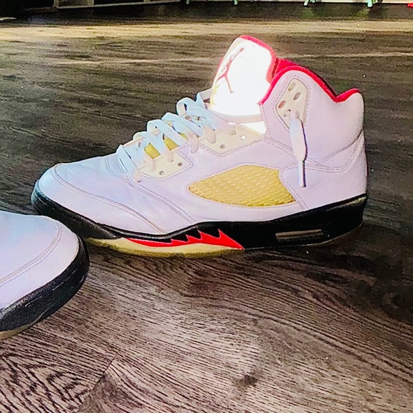 jordan 5 retro red and yellow